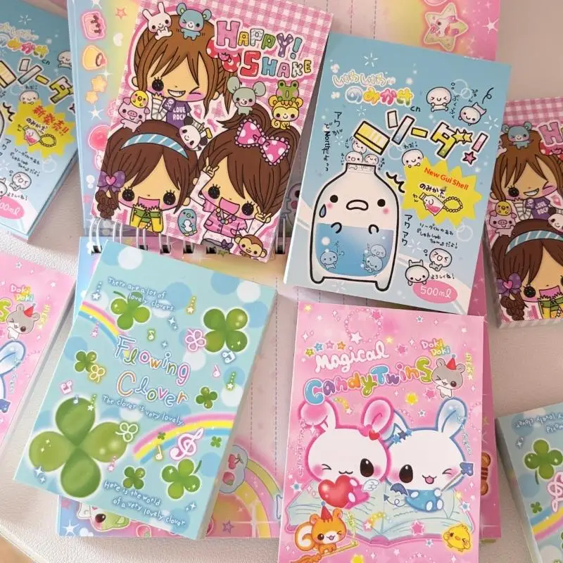 70Sheets Cute Retro Japanese-style Girl Rabbit No Sticky Scrapbooking Memo Pads Message Paper Journal Notepad School Stationery