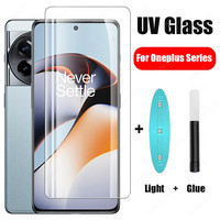 UV Tempered Glass for Oneplus Ace Pro ace 2 8 9 11R Pro Full Coverage Curved Screen Protector for Oneplus 11 pro Ace 2 Glass