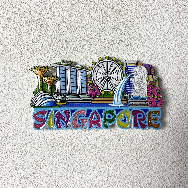 

Singapore Cultural Tourism Souvenir-3D Beauty Merlion Fountain-Office, Home Kitchen Decoration, Tourism Memorial Gift