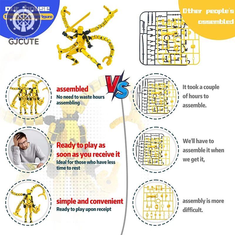 5,2 cala T13 montaż figurki zakończony 3D drukowany wieloprzegubowy ruchomy Titan 13 szczęśliwy manekin Nova Robot figurka prezenty