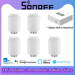 SONOFF Zigbee valvola termostatica del radiatore Smart TRV-ZB regolatore di riscaldamento della temperatura telecomando tramite Alexa Google Alice