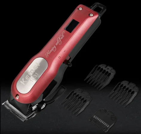 Kemei KM-1031 Electric Hair Clipper with LCD Cordless Cheap Trimmer Baby Hair Trimmer Maquina De Cortar Cabelo Profissional