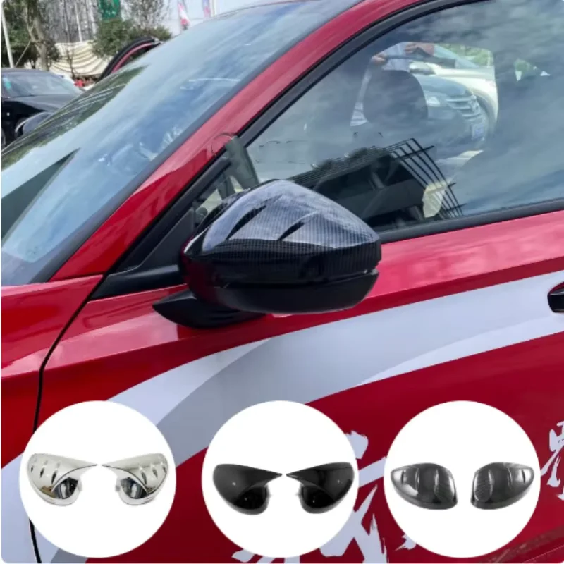 For Honda Civic 11th Gen 2022 2023 2024 Side Mirror Cover Rear View Glass Cap Car Styling Eyebrow Accessories Decoration 2Pcs view 3