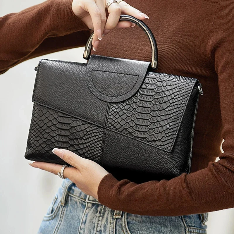 Creative Crocodile Pattern Business Women Bag Large Capacity Banquet Clutch Single Shoulder Elegance Crossbody Handbags Purse