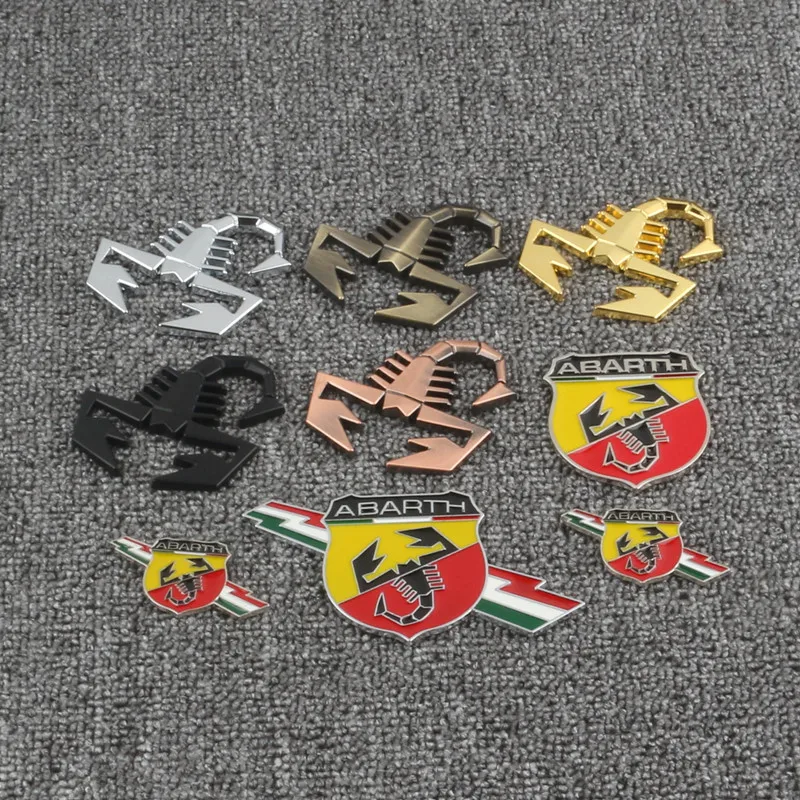 Car 3D Metal Sticker Emblem Badge Decals Accessories For FIAT Abarth 125 595 500 Punto Tipo Stilo Palio Bravo Doblo Panda Ducato