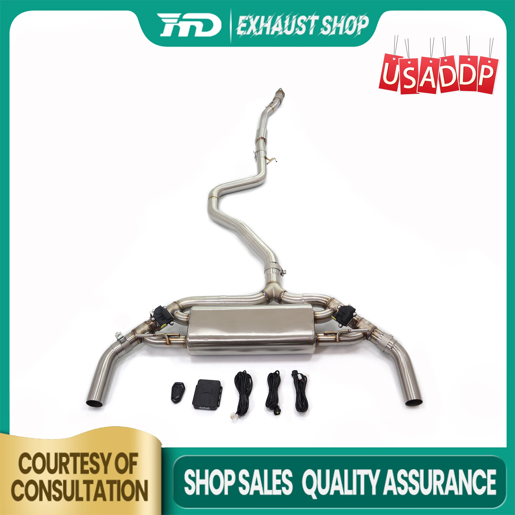 

Exhaust system for Mercedes benz A250 W177 2.0T FWD High quality Electronic valves Muffler Exhaust system