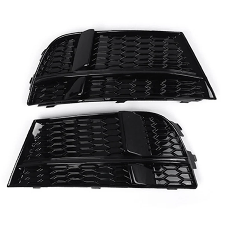 

Front Bumper Lower Grille Cover Honeycomb Bezel For A3 S3 M 2017-2019 Fog Light Honeycomb Frame
