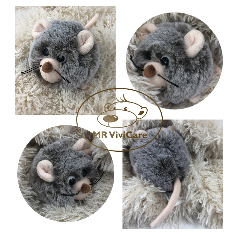 Extra Zacht Real Life Mini Grijs Ratten Muis Knuffel Levensechte Muizen Knuffels Speelgoed Verjaardag Kids Huisdieren Kerstcadeaus