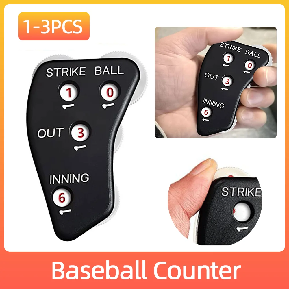 

4 Round Baseball Counter Umpire Indicator Non Slip Resistance Wear Resistance Baseball Lock Exercise Umpire Indicator Record Out