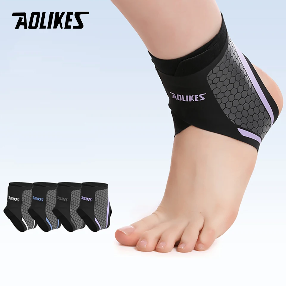 AOLIKES 1PCS Ankle Protectors Running Joint Strain Wear Tear Anti-Fracture Basketball Soccer Climbing Men Women Sports Twisting