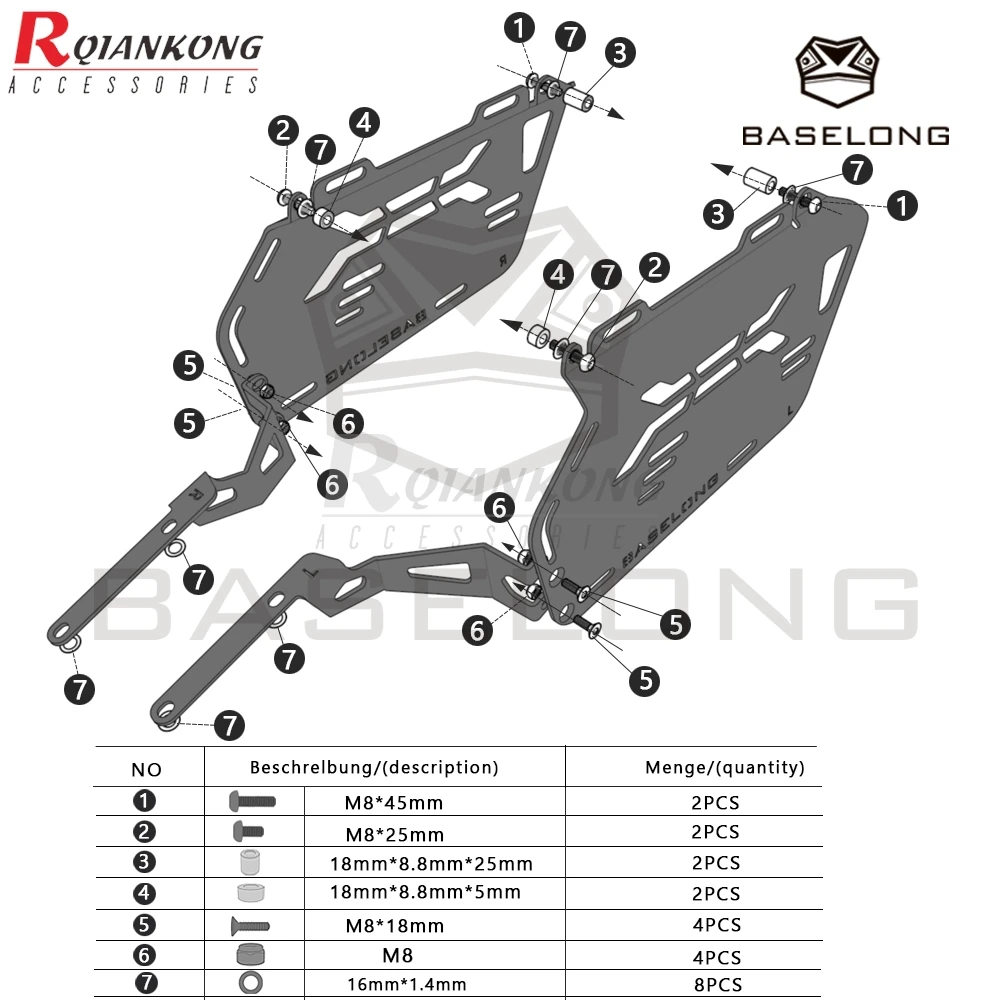 Side Box Saddlebag Brackets For Kove 800X 2024 2025 2026 2027 800 X Rally / TOURING / GT / Pro Storage Bags Luggage Carrier Rack