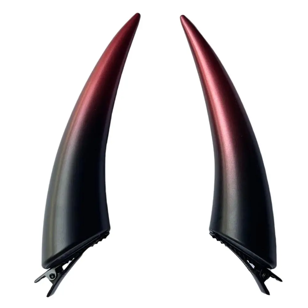 Gothic Devil Horns Grampos de cabelo para meninas, grampo fantasma, acessórios luminosos para fantasias, clipes de cabelo, acessórios para festas I2f3, 1 par