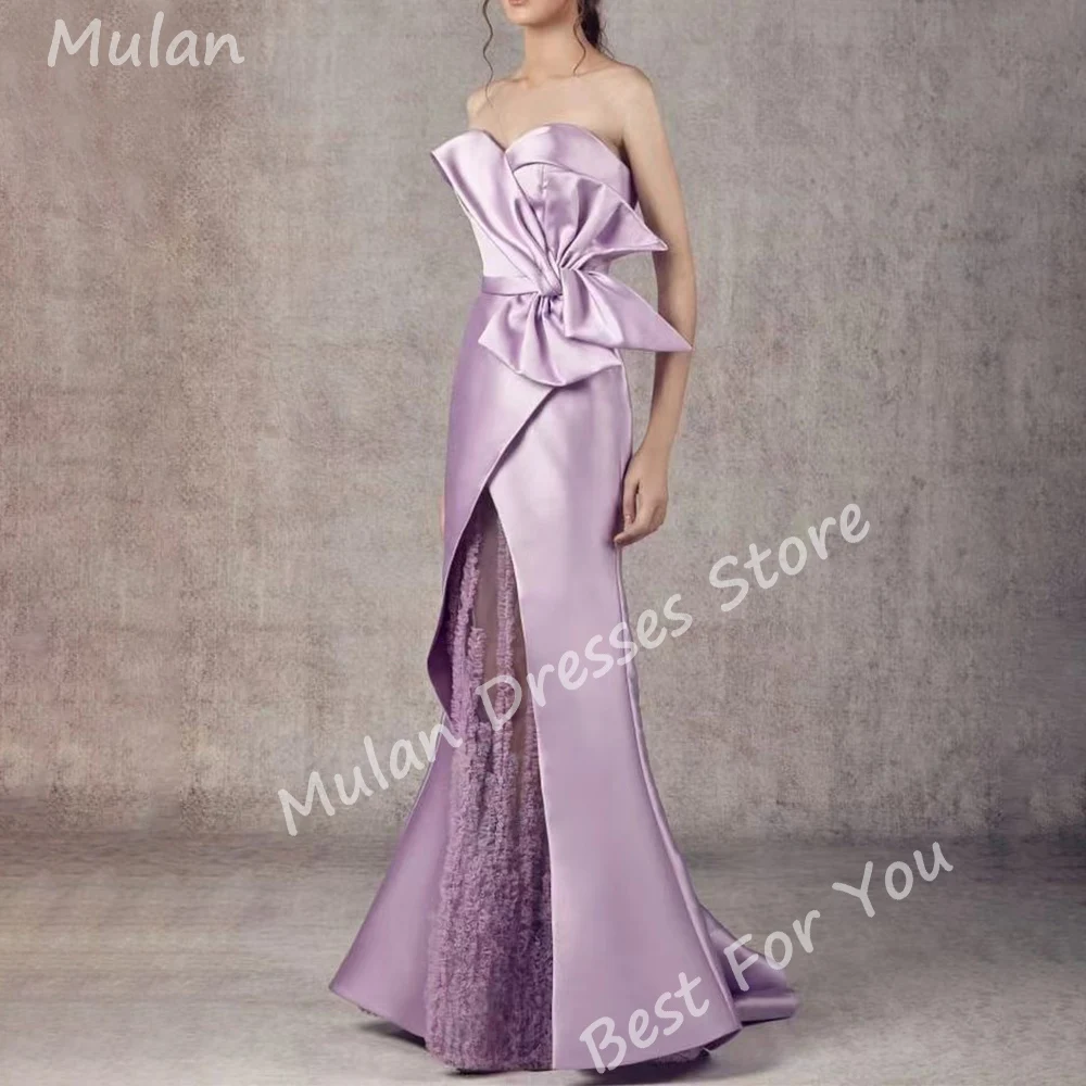 

Elegant Long Evening Dresses for Women Satin Sweetheart Floor-Length Mermaid Pleats Special Events Prom Party Wedding Dress 2024