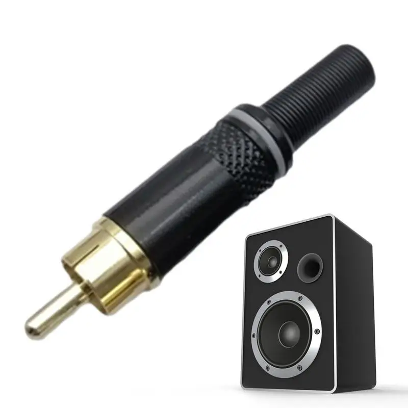 Audio Video Connector Audio Connector Plug Audio Connector Adapter Male Plug For Speaker Wire Audio/Video Receiver And Sound