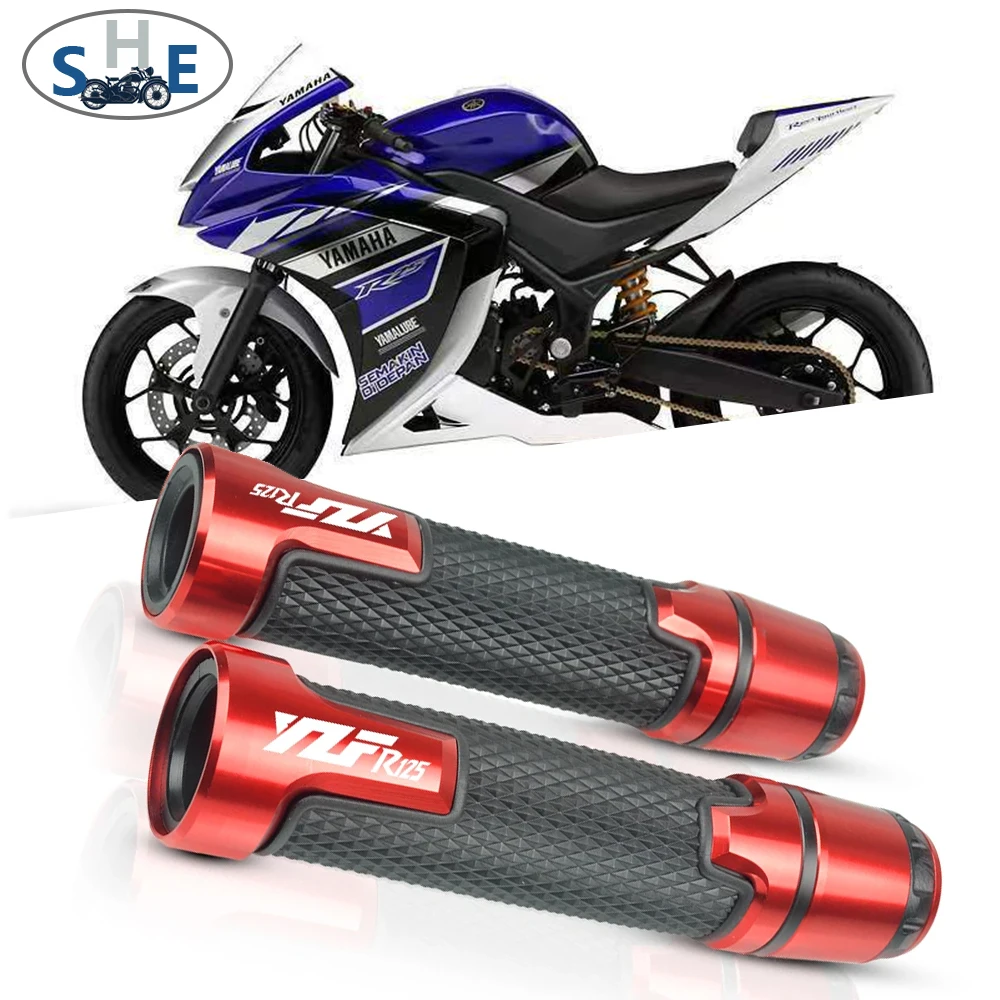 

For Yamaha YZF R125 YZFR125 2000-2020 Motorcycle Aluminum plastic Handlebar 22MM Handle bar Grip Hand Cap End Moto Racing Grips