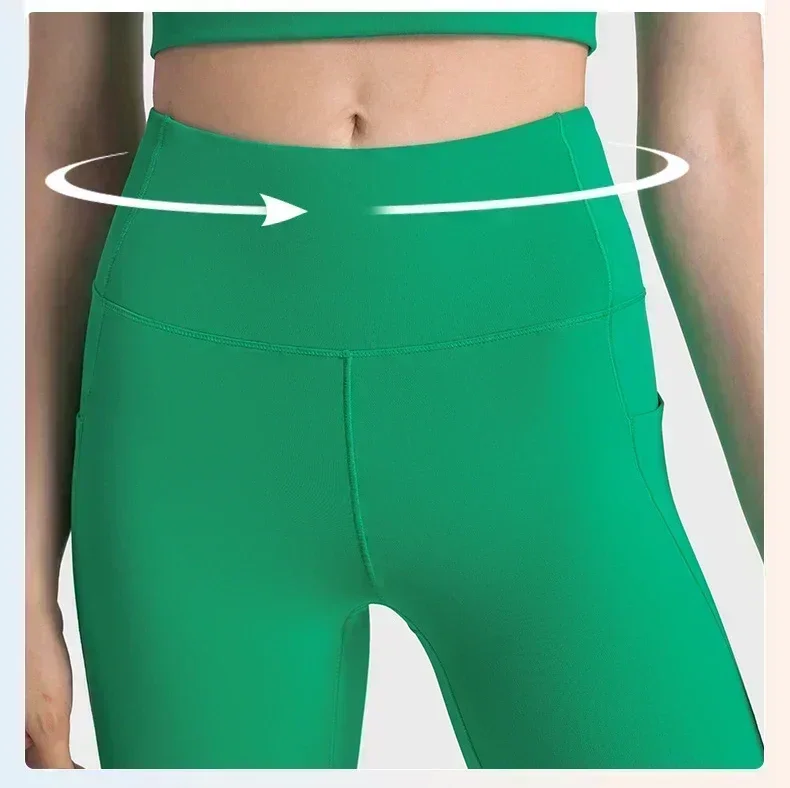 Lemon Align-pantalones de Yoga para correr al aire libre, mallas deportivas moldeadoras elásticas, pantalones de entrenamiento de cintura alta, ropa para mujer