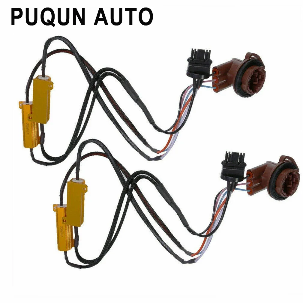 

2PCS 3157 Decoder Load Resistor Fix LED Turn Signal Hyper Flash Error Free Canceller