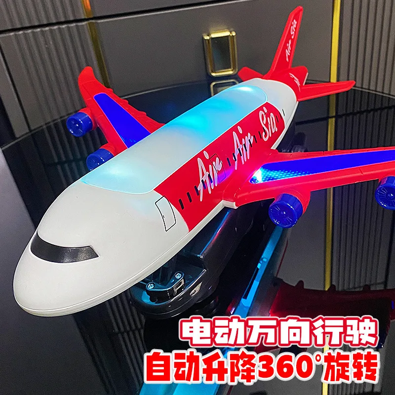 Electric Model Airplane Omnidirectional Rotating Dazzling Lights Dynamic Music Plane Model Interaction Aviation Airplane