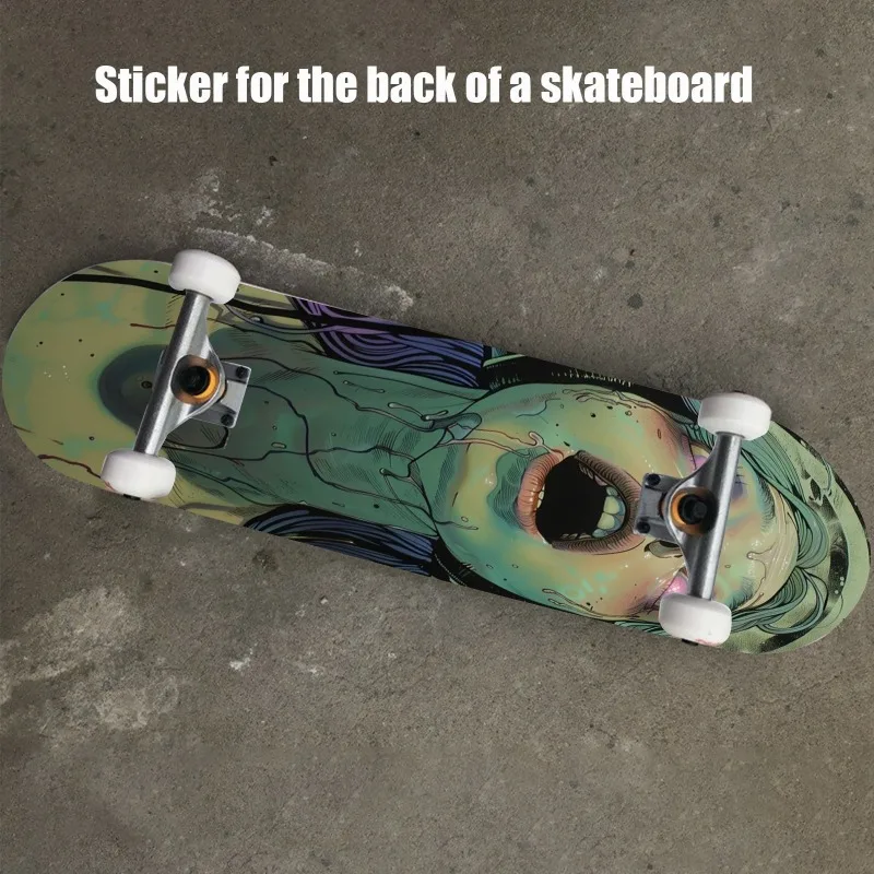 

1 штука наклейки на заднюю панель скейтборда с принтом в стиле «Киберпанк: Ужасы и фэнтези», размер 9 × 33 дюйма, самоклеящаяся, водонепроницаемая.