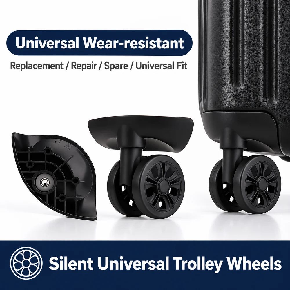 For American Tourister Zhongtai Luggage Universal Wheel Wear-Resistant A-815 Caster Full Detachable Set Roller Wheel Lock Suitca