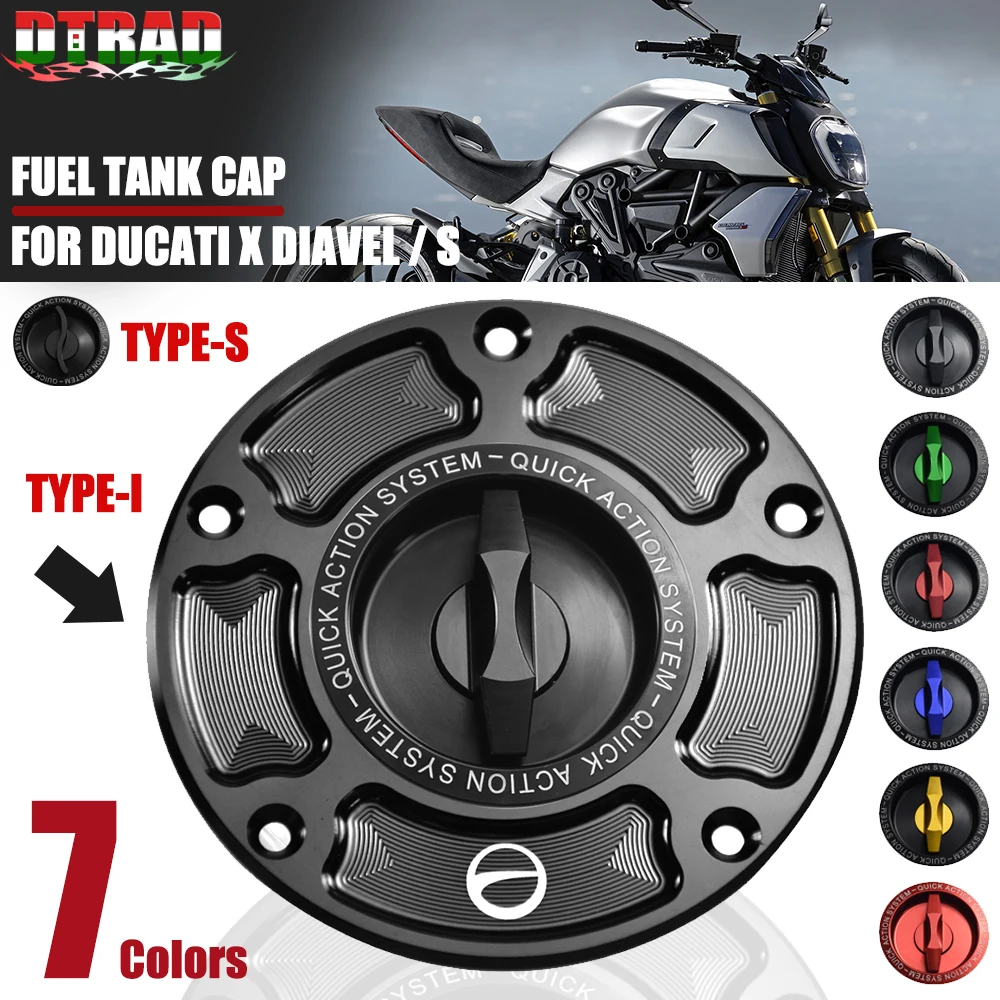 DIAVEL 2011-2018 Motorcycle Accessories Fuel Gas Cap Tank Cover For DUCATI XDIAVEL /S STREETFIGHTER 848 1098/S SCRAMBLER 1100