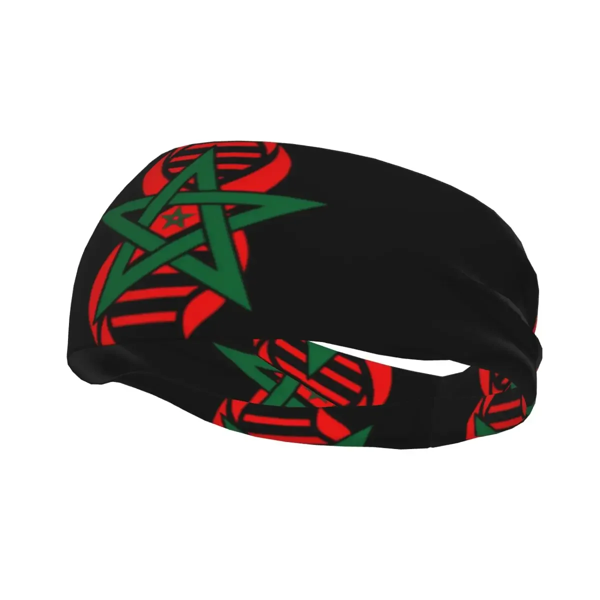 Moroccan Flag Its In My DNA Morocco Headband Men Women Non Slip Moisture Wicking Workout Sweatband for Tennis