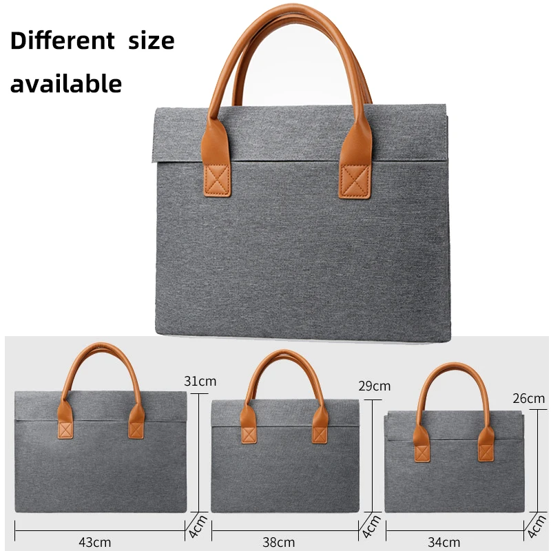 Oxford Fabric Briefcase Handbag Shoulder Bag Protective Case for Tablets PC Laptop Books A4 Papers