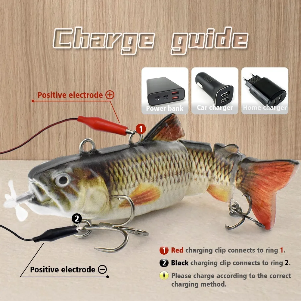 

Hot Automatic Multi Jointed Bait Electric Swimbait Electric fishing bait Auto Rechargeable 4-Segment led lure