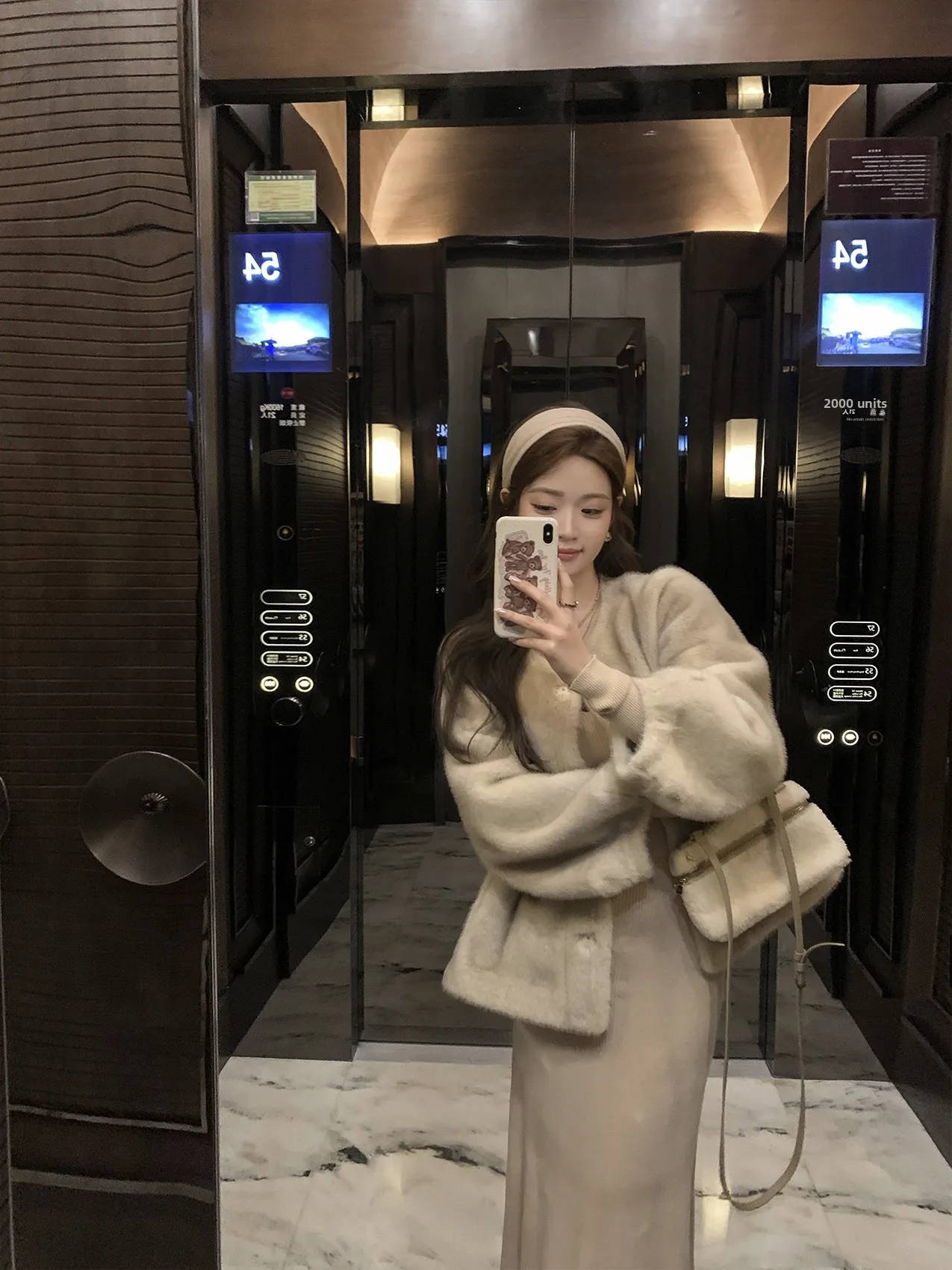 

Tongse Sydney Morning Light Eco-friendly Simulation Fur Lantern Sve Coat Loose Slimming Outerwear Ele Sle Long Sve