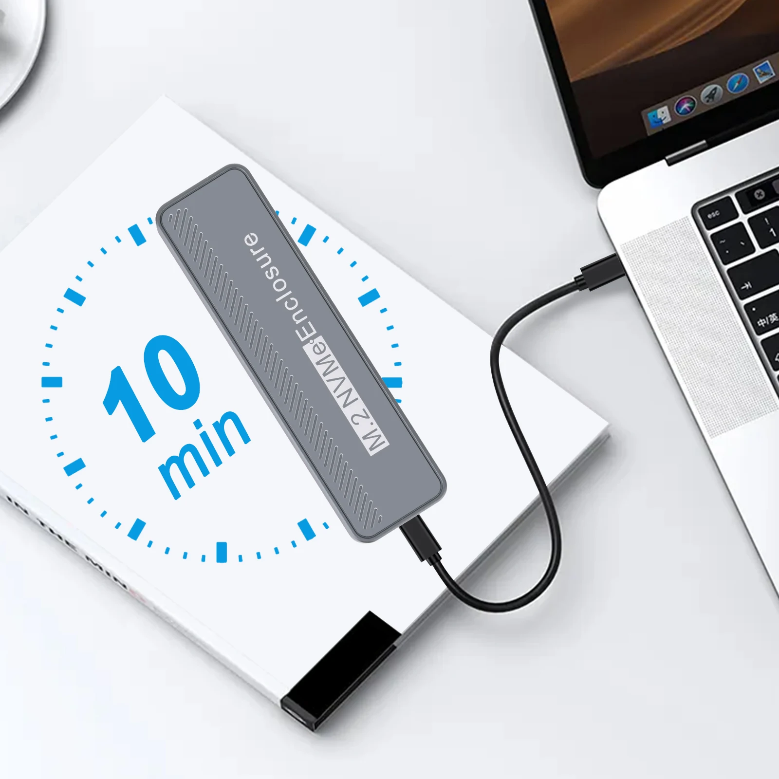 20gbps m.2 caso caixa max 4tb ssd de alta velocidade caso m2 nvme gabinete externo para macbook pc usb3.2 gen2 * 2 20gbps unidade de estado sólido