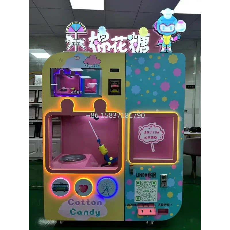 

China High Quality Cotton Candy Machine Robotic Automatic Ice Cream Vending Machine Automatic Cotton Candy Vending Machine Price