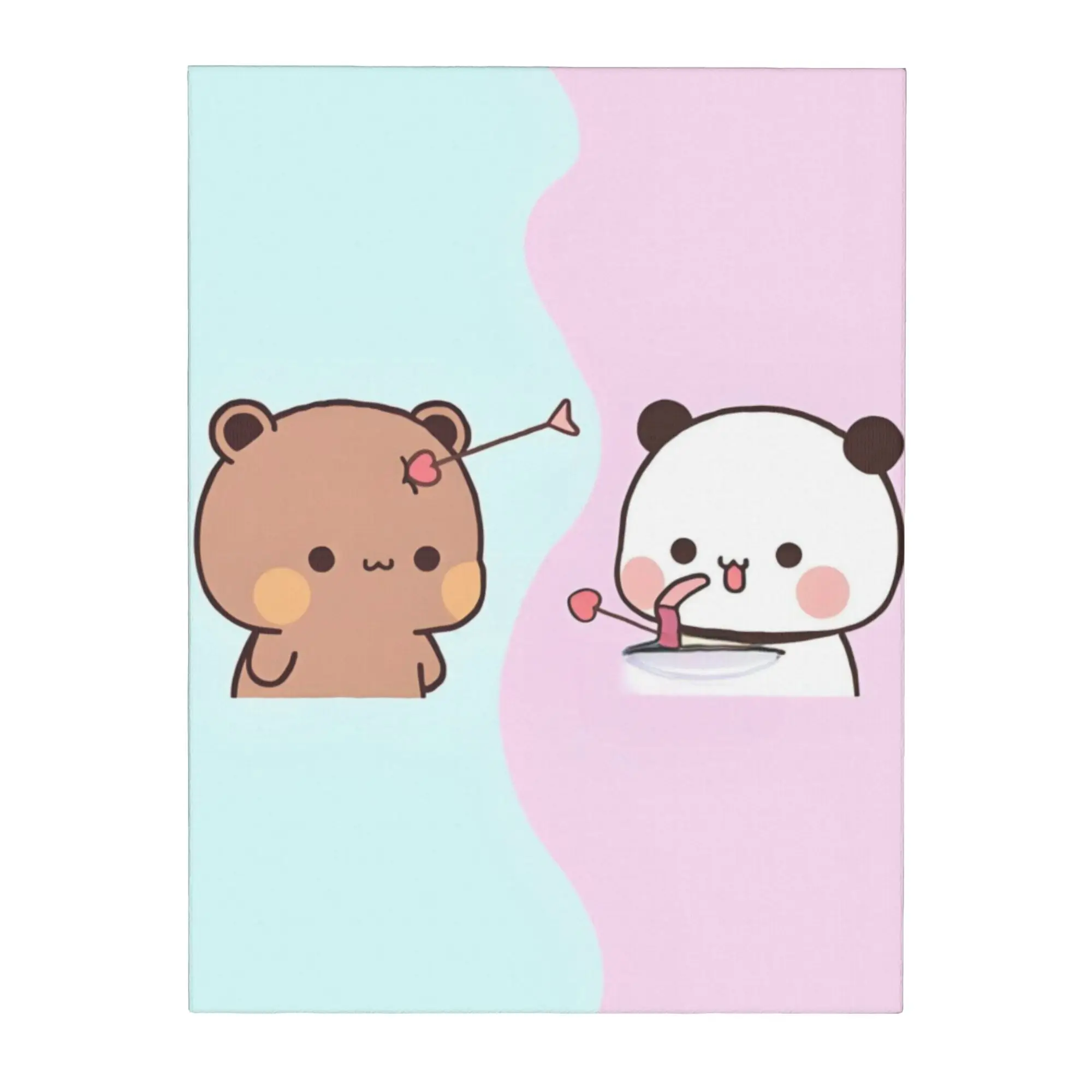 Unframed Canvas Wall Painting Funny Bubu And Dudu  Wall Decor for Bedroom  Home Decoration Gift Customerized Painting 12x16inch,