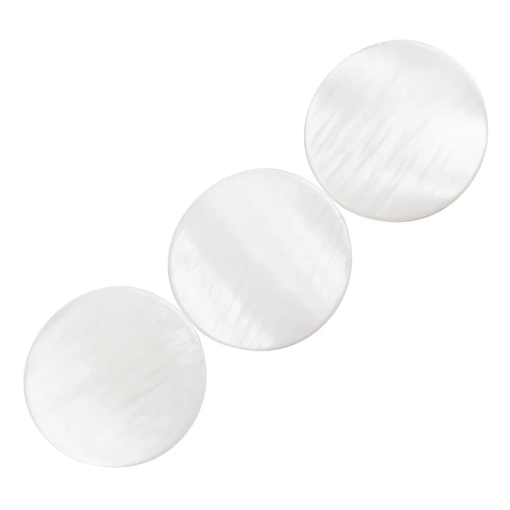 

3 Pcs White Shell Button Small Accessories Musical Instrument Buttons Trumpet
