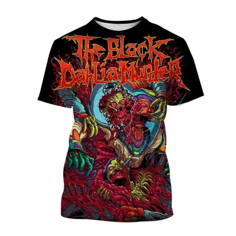New T-Shirts The Black Dahlia Murder Band 3D Print Streetwear Men Women Fashion Short Sleeve T Shirt Male Tees Tops Man Clothing