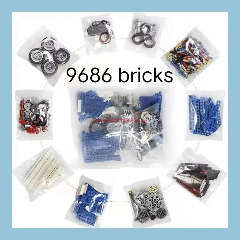 9686 set di sussidi didattici compatibile con Lego robot building blocks scienza e tecnologia power machinery group giocattoli educativi