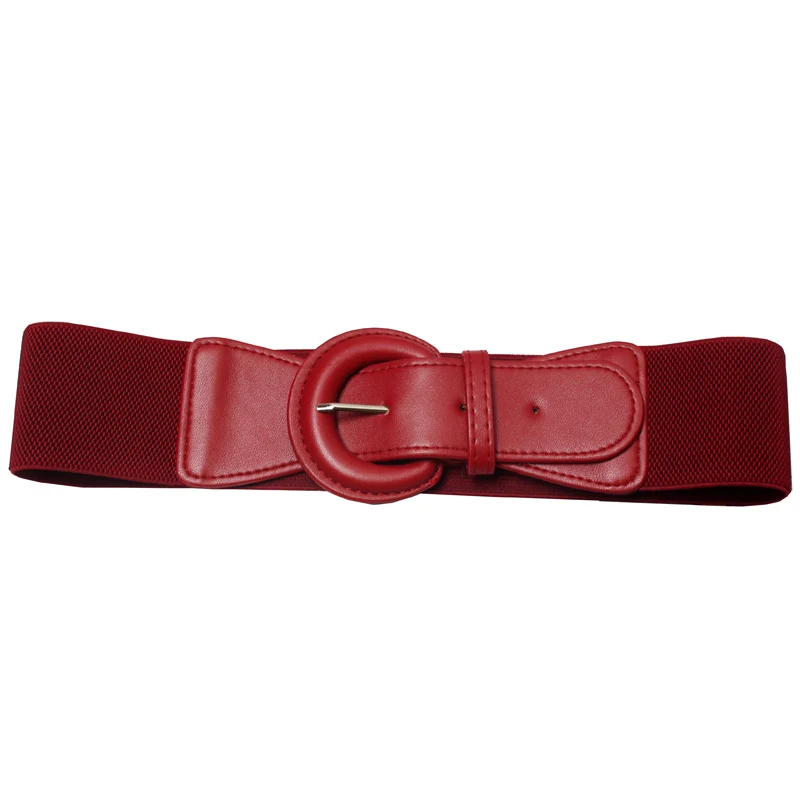 2022 الخصر ختم المرأة الديكور الموضة في جميع أنحاء معطف تنورة سترة مرونة الخصر إغلاق الخصر حزام عريض تصميم دائري