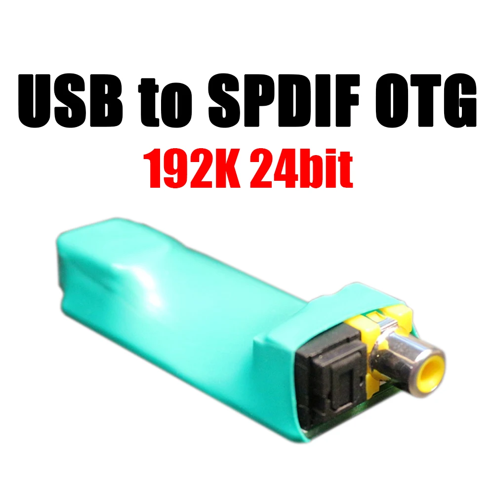 Usb para Saída Coaxial Óptica Digital Usb para Spdif Otg Usb 192k 24bit para Windows Win7 Win10 Linux Android
