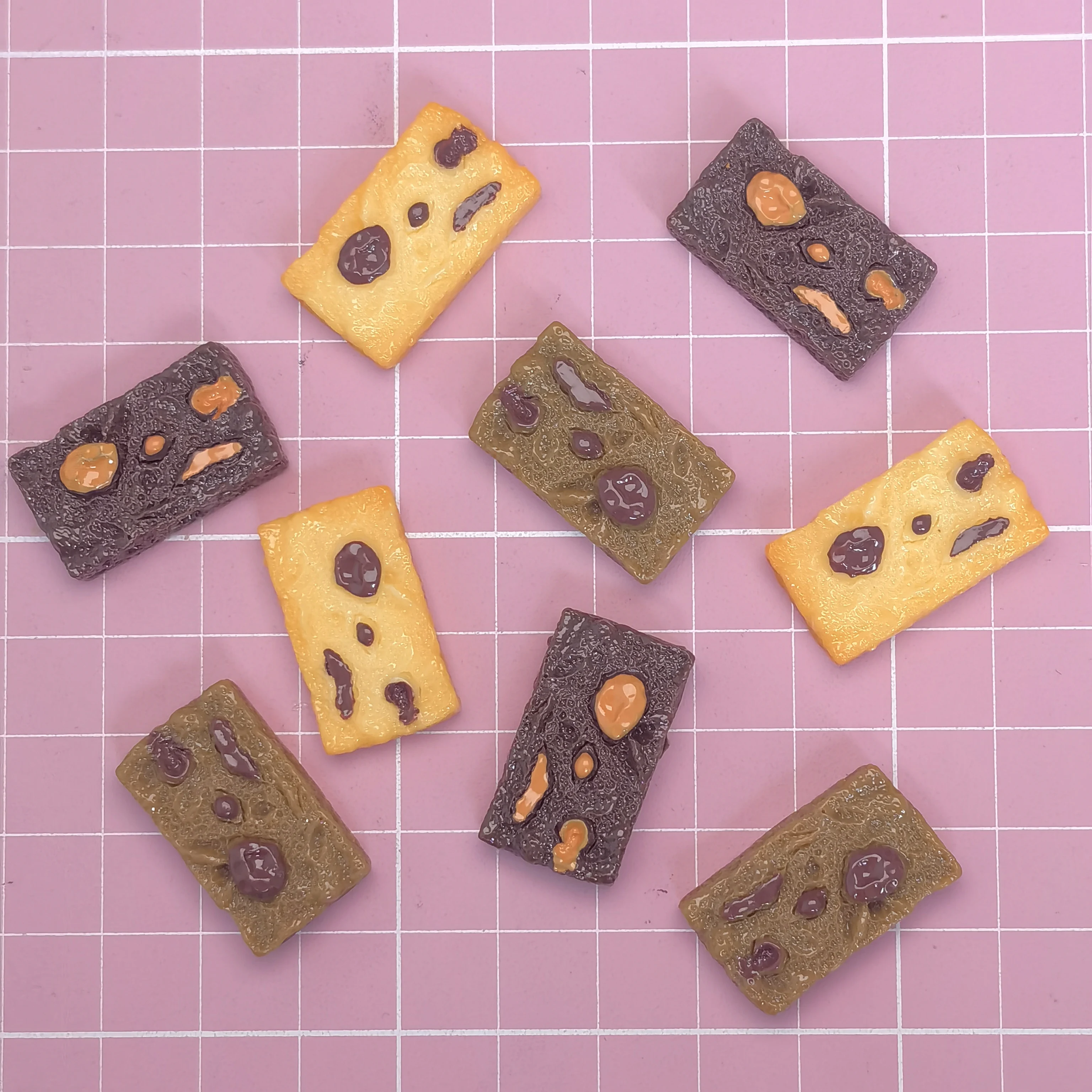 Simulation Chocolate Biscuits Resin Kawaii Miniature Accessories Scrapbooking  Flatback Charms Miniature Tools Cabochons