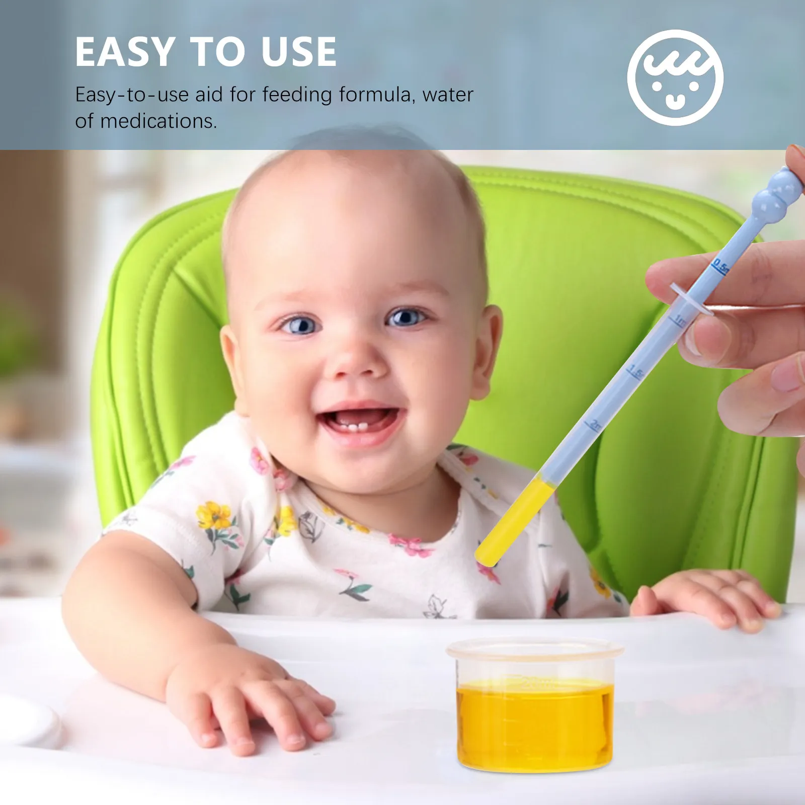 

2Pcs Baby Feeder Medicine Feeding Tool Quick Dosage Control for Newborns Toddlers Washable Reusable Feeding Accessory