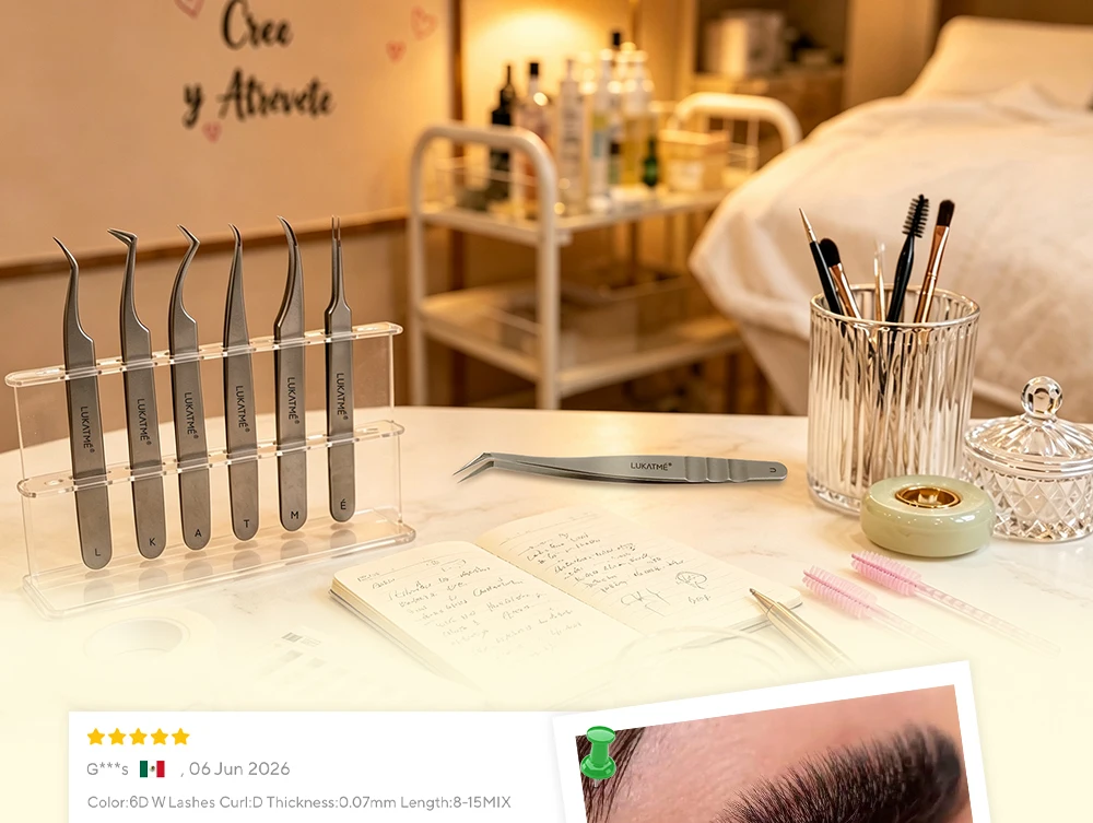 LUKATME U-Form 6D Kleeblatt Wimpernverlängerungen, vorgefertigte Fächer, schwarze C/D-Curl, weiche, flauschige, dimensionale Wimpern 8-15mm für den Salon – Detail 14
