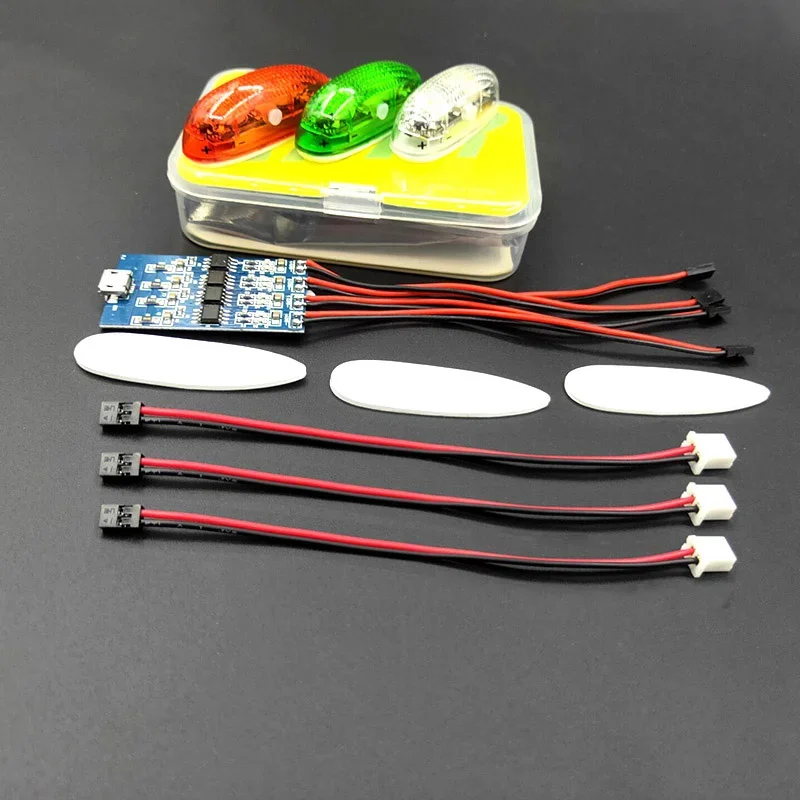 ZMR III Drahtloses Navigationslicht, 1S, wiederaufladbar, 4 Modi, LED-Leuchten, geeignet für RC-Flugzeuge, Starrflügel-UAV, FPV-Drohnen-Spielzeug – Detail 10