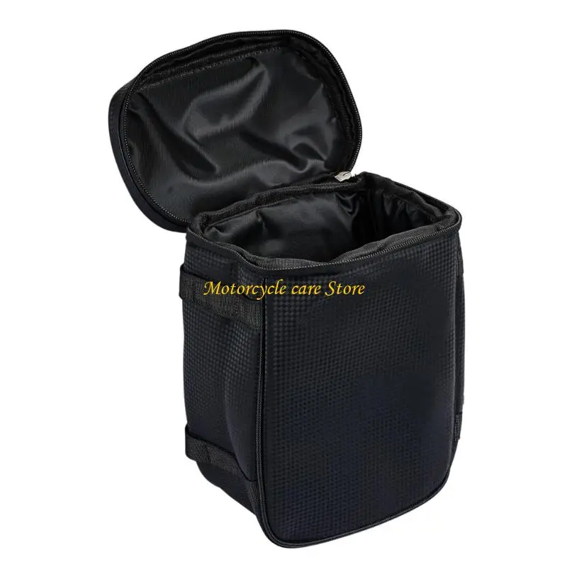 U75F PVC Faux Leather Motorcycle Bag with Wipe-Clean Exterior, Under-Seat Storage for Keys, Phone, Wallet, Cards, and Small