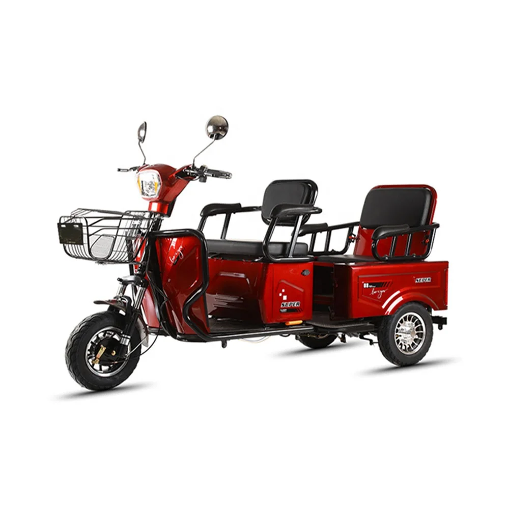 600W 48V Ebike 3 Wheel Electric Tricycle Multifunction Family Use Cargo Electric Delivery Eike for Adults