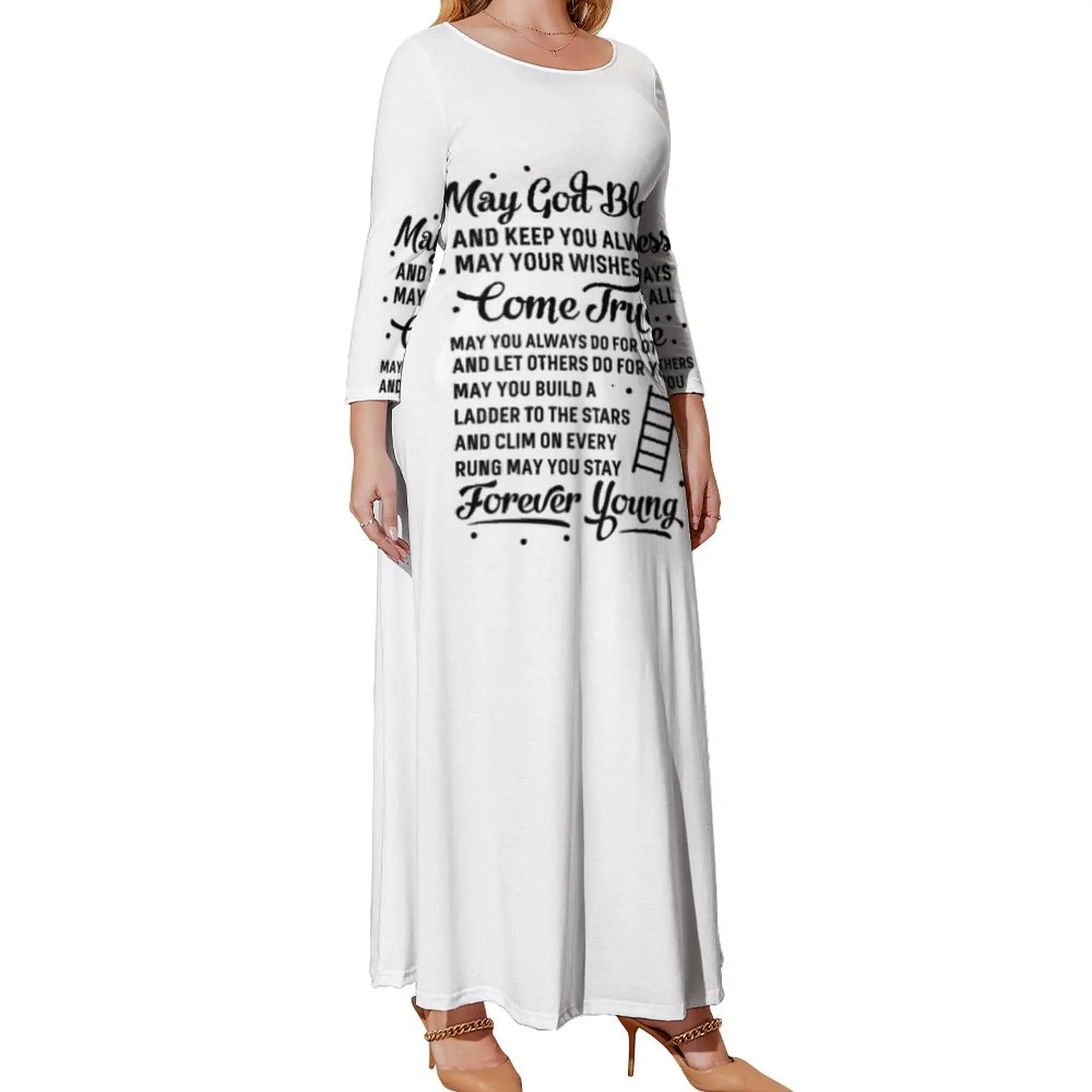 

Женское платье с длинным рукавом May Stay Forever, длинное платье, 2024