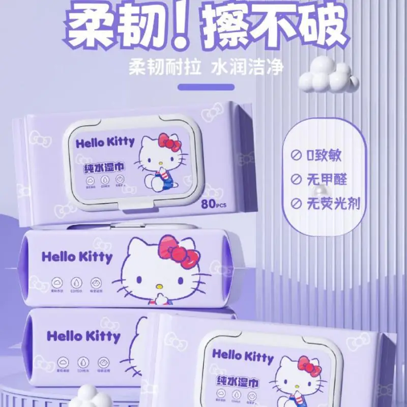 Kawaii Üdv Barka sanrio pochacco nedves wipes R Cica nedves Törölköző kültéri utazási Maroktelefon tisztító wipes háztartási 80 tablets/1pack