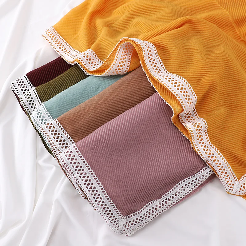 

New 60*160cm Artistic Malaysia Cotton Linen Hijab Lace Crumpled Gauze Scarf Foulard En Mousseline Scarves Jersey Hijabs Turban