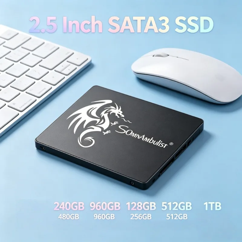 

Premium SomnAmbulist 2.5" SATA3 SSD Shockproof Durable All Capacities Internal Drive for Laptop & Desktop