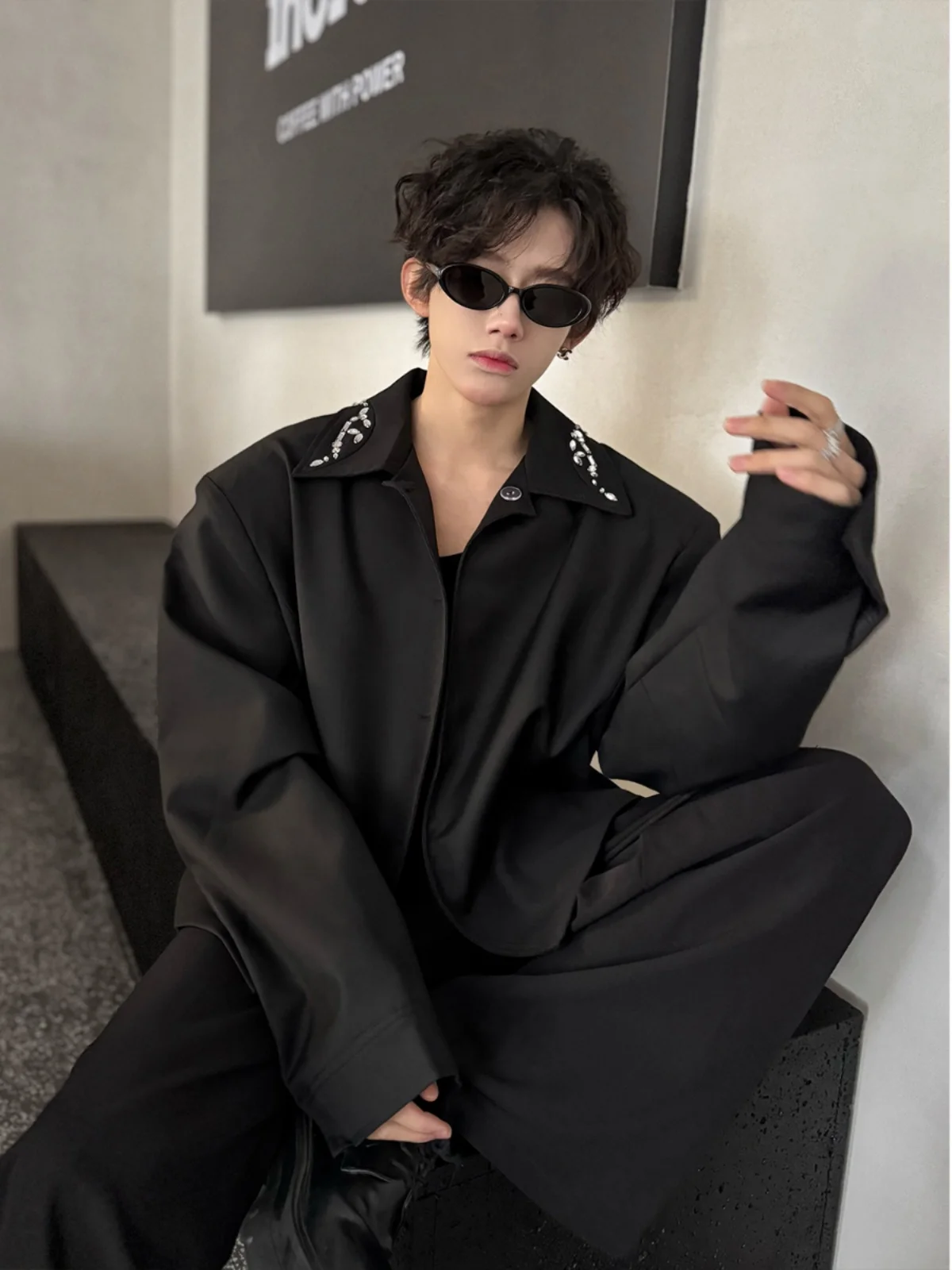 

Мужское пальто Deate Hand-Sewn Ort Diamond, весна-осень, из полиэфирного волокна, удлиненное, прямого кроя