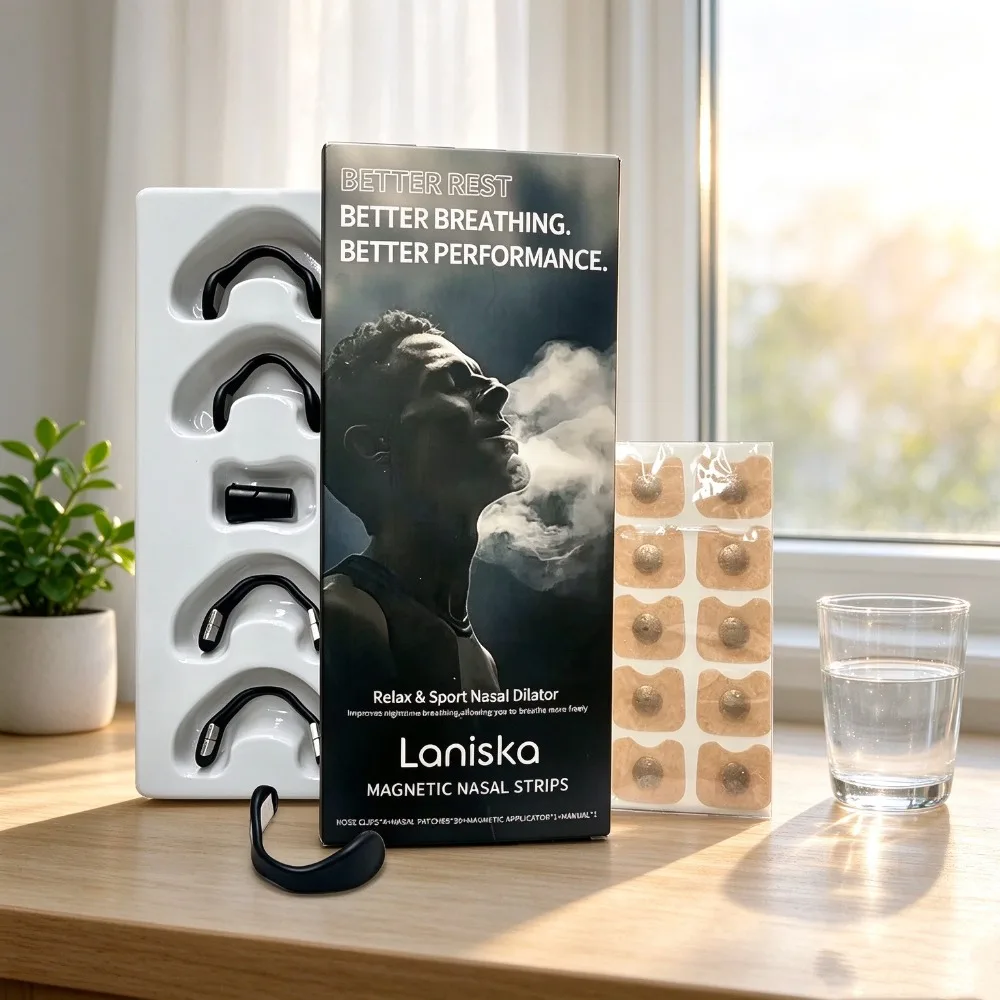 Nasal Breathing Dilator Starter Kit, Silicone Nose Strips for Sports & Sleep, Increase Airflow, Skin-Friendly, Boost Oxygen Intake