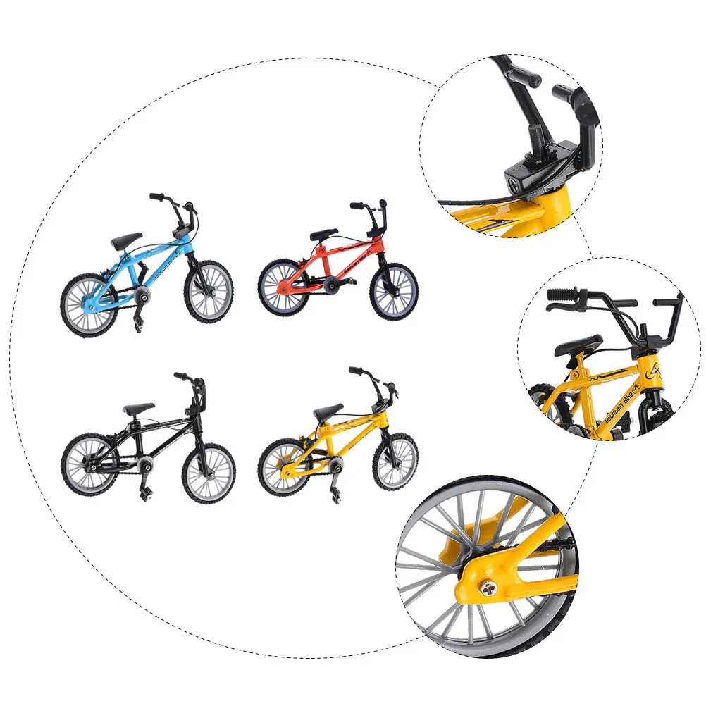 4 قطعة دراجات أصابع صغيرة متينة وعملية تدوم طويلاً، زينة منزلية لتخفيف التوتر، عشاق الدراجة، دراجة أصابع صغيرة